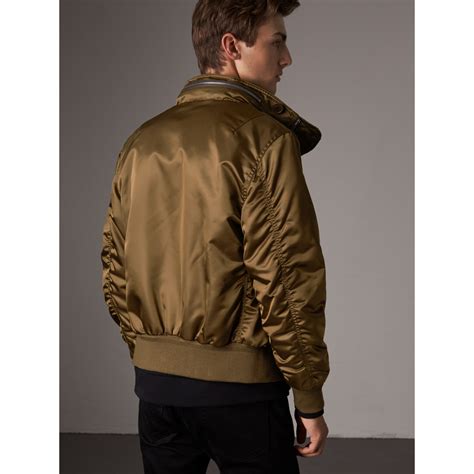 burberry leather bomber jacket w|Burberry nylon bomber jacket.